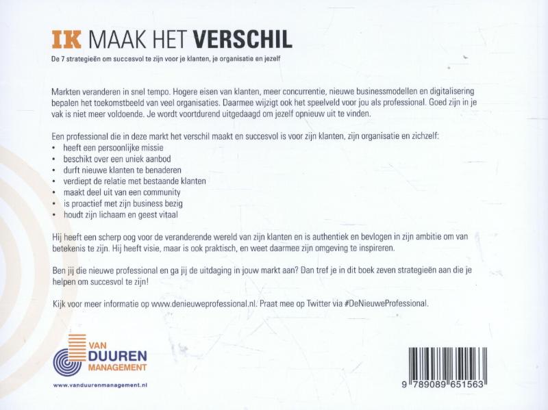 Achterkant van Ik maak het verschil