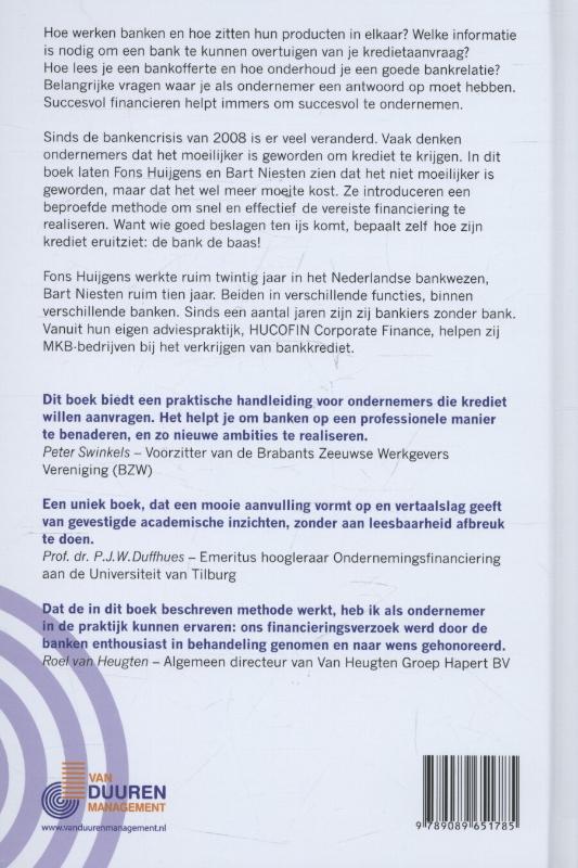 Achterkant van De bank de baas