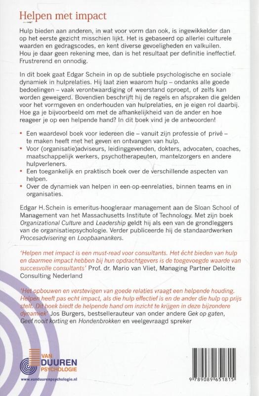 Achterkant van Helpen met impact
