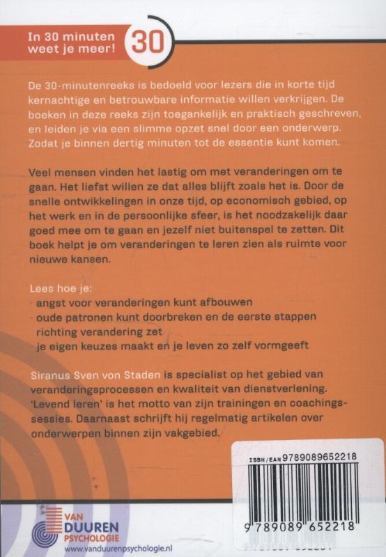Achterkant van Omgaan met verandering