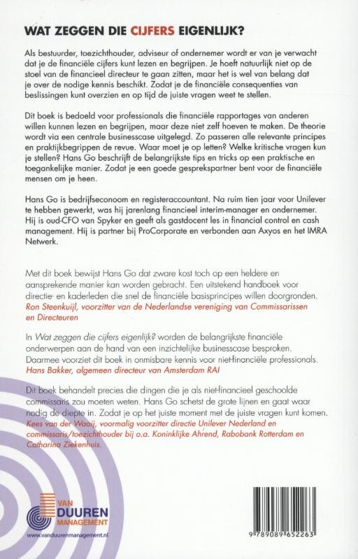 Achterkant van Wat zeggen die cijfers eigenlijk?