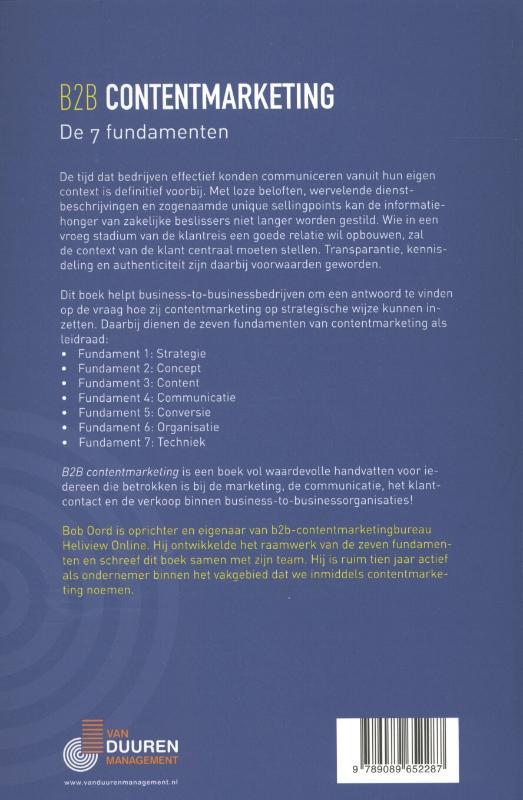 Achterkant van B2B contentmarketing