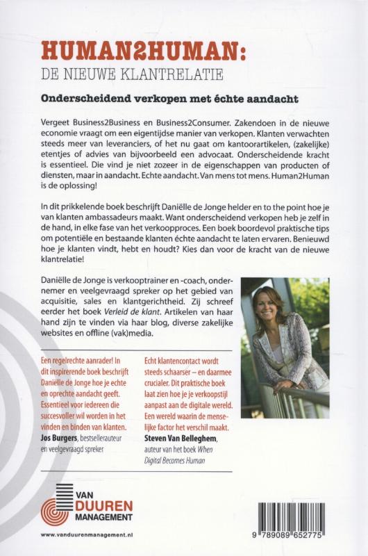 Achterkant van Human2Human: de nieuwe klantrelatie