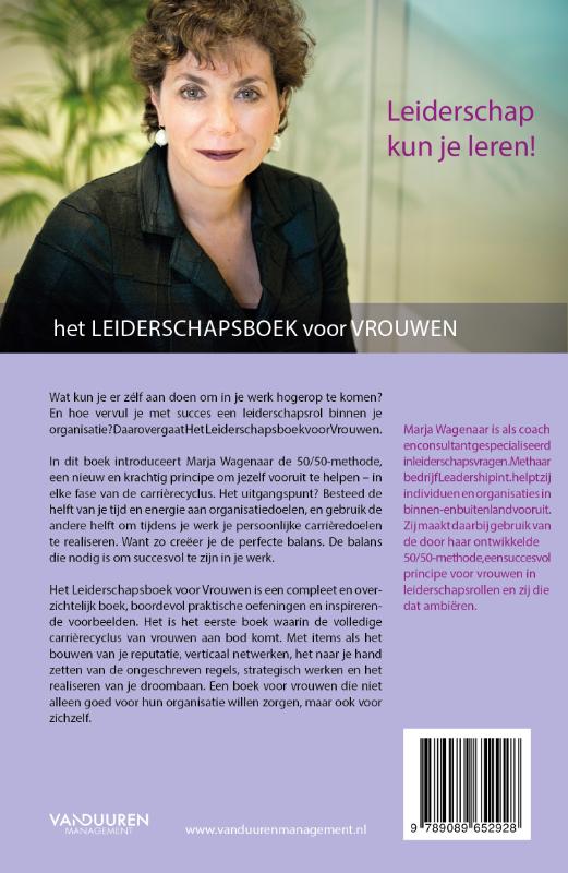 Achterkant van Het leiderschapsboek voor vrouwen