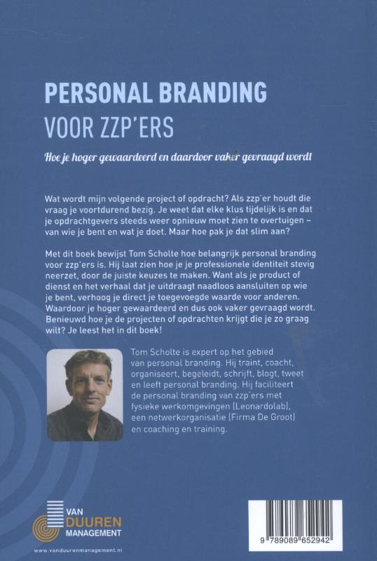 Achterkant van Personal branding voor zzp-ers