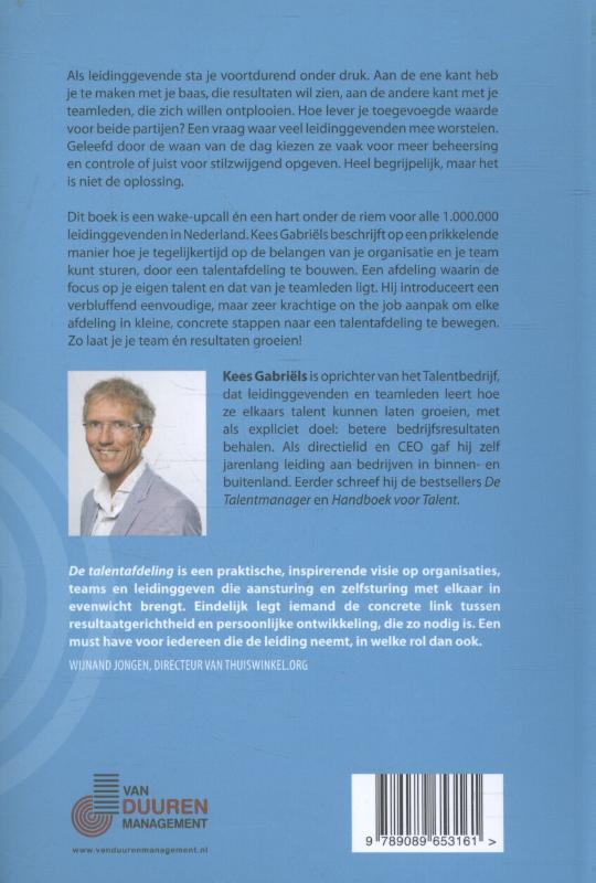 Achterkant van De talentafdeling