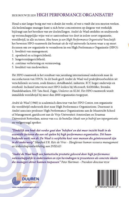 Achterkant van Hoe bouw je een high performance organisatie?