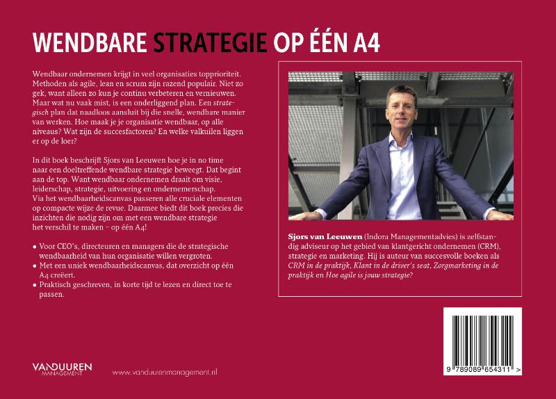 Achterkant van Wendbare strategie op één A4