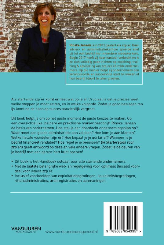 Achterkant van Startersgids voor zzp'ers