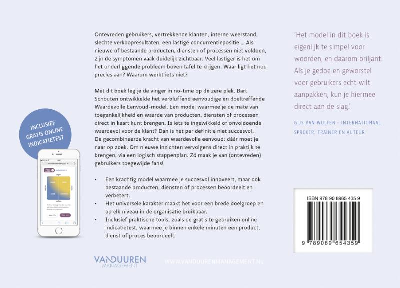 Achterkant van Waardevolle eenvoud