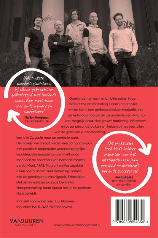 Achterkant van Op jacht naar de perfecte klant