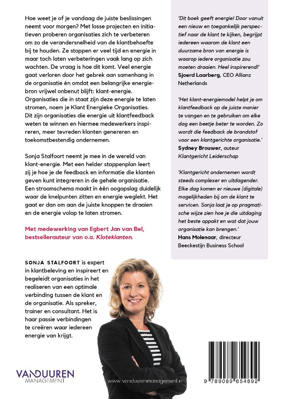 Achterkant van De Klant Energieke Organisatie