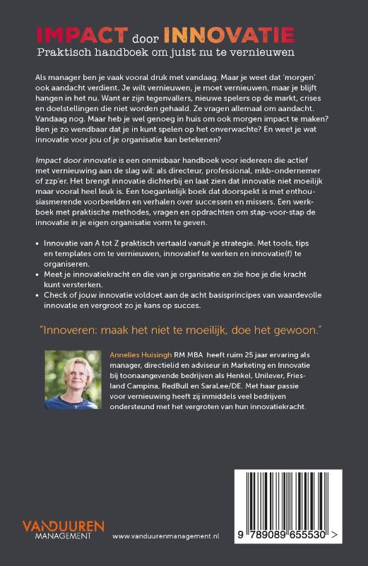 Achterkant van Impact door Innovatie