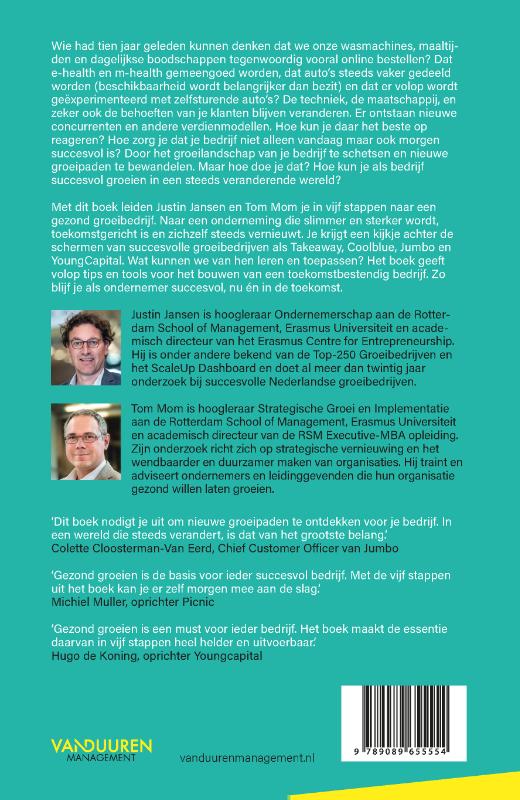Achterkant van Naar een gezond groeibedrijf in vijf stappen