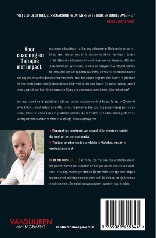 Achterkant van Spreken is zilver, boksen is goud