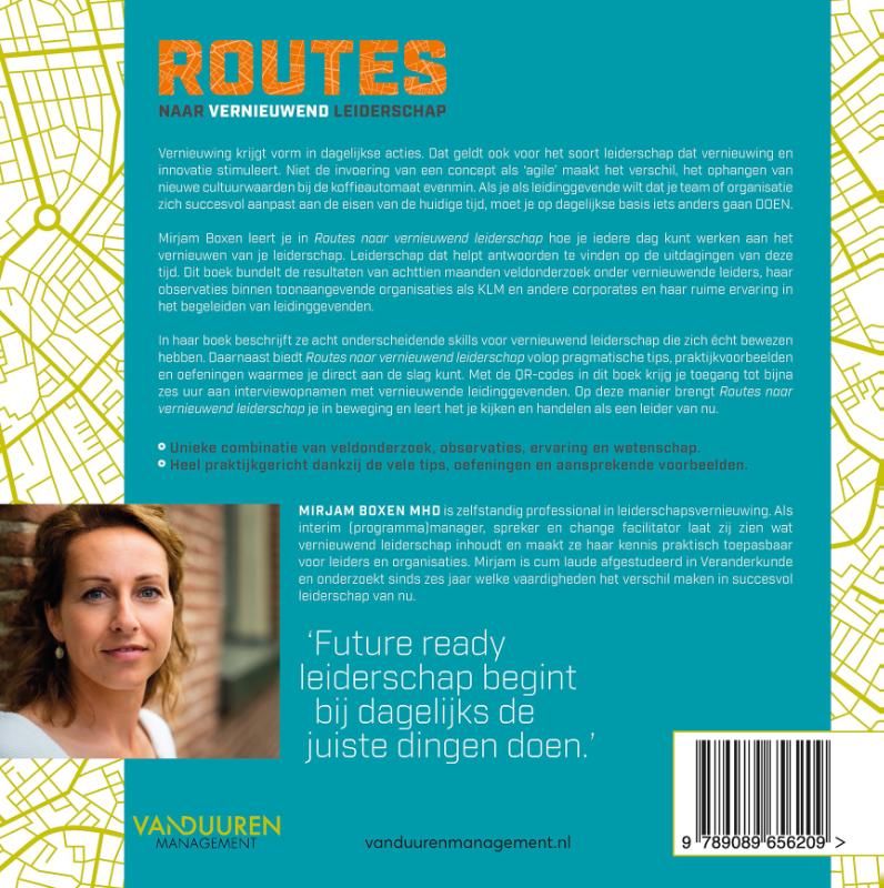 Achterkant van Routes naar vernieuwend leiderschap