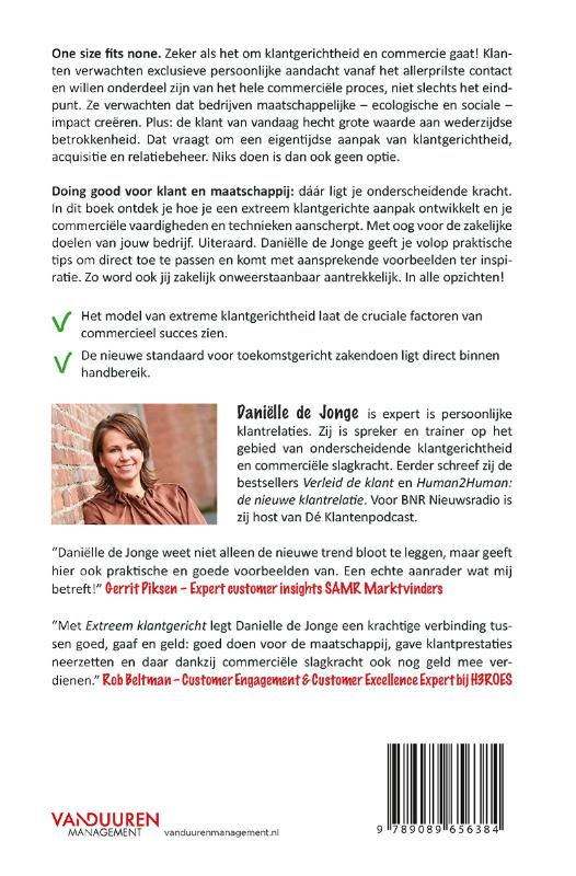 Achterkant van Extreem klantgericht