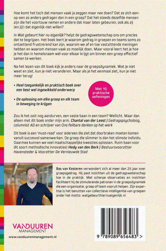 Achterkant van Wat gebeurt hier nu eigenlijk?
