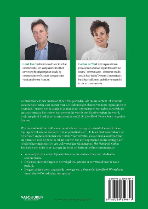 Achterkant van Handboek online redactie