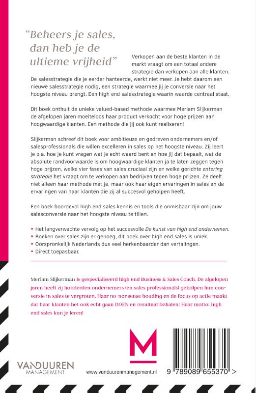 Achterkant van De kunst van high end sales