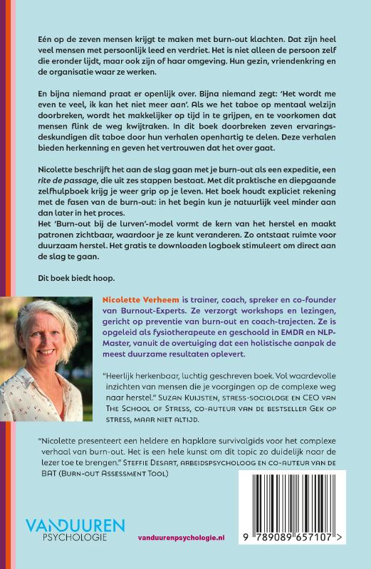 Achterkant van Survivalgids voor burn-out