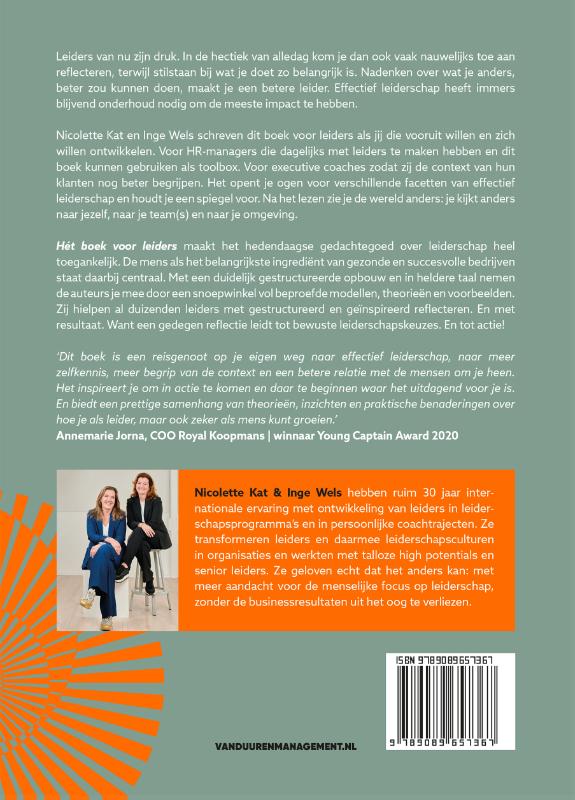 Achterkant van Hét boek voor leiders