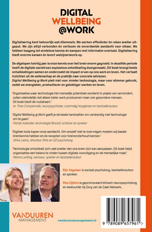 Achterkant van Digital wellbeing@work