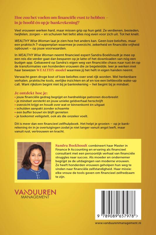 Achterkant van Wealthy Wise Woman
