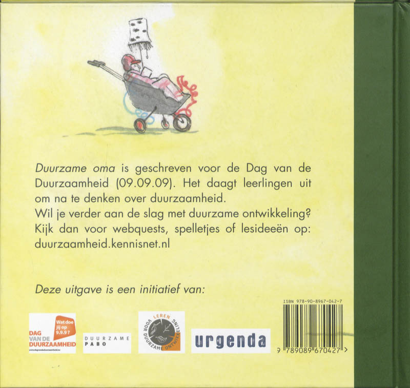 Achterkant van Duurzame oma