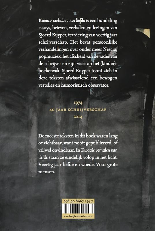 Achterkant van Kwaaie verhalen van liefde