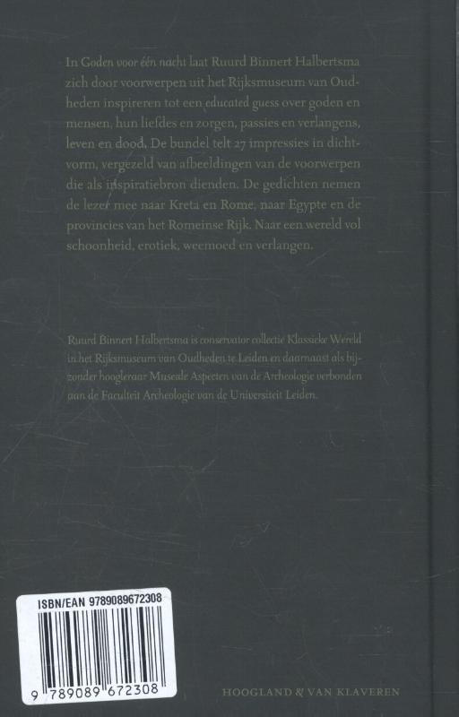 Achterkant van Goden voor één nacht