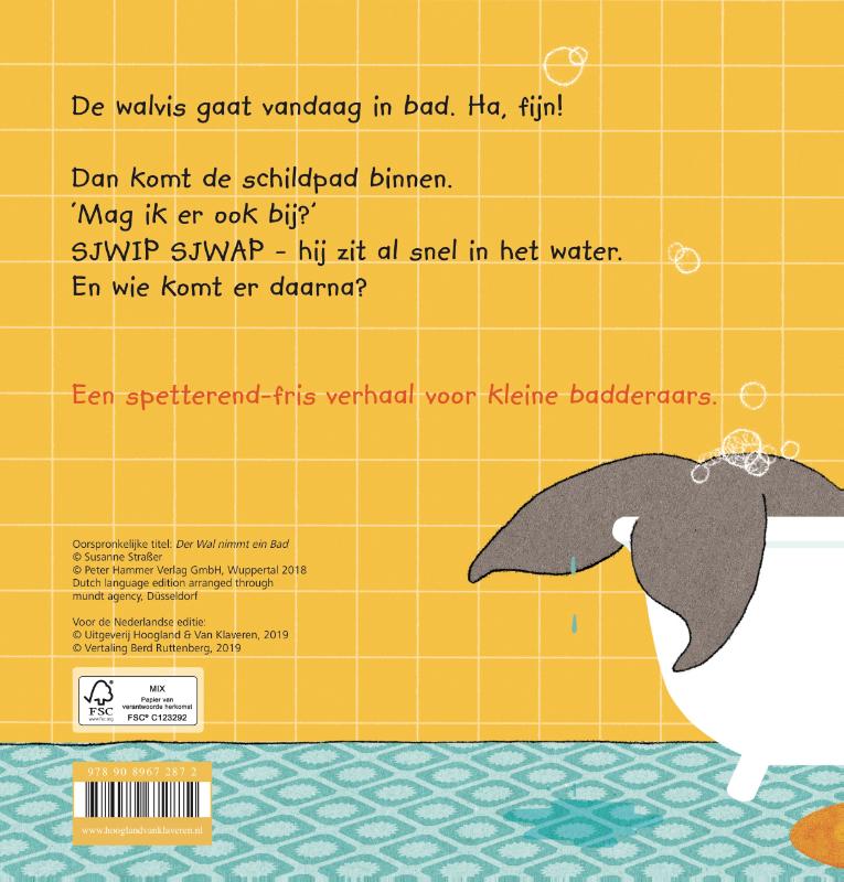 Achterkant van De walvis gaat in bad