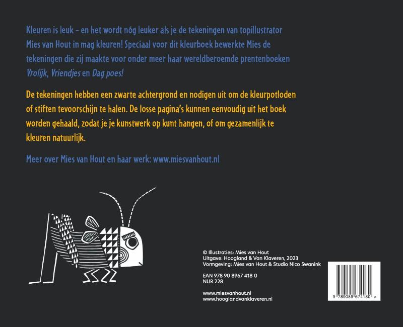 Achterkant van Het grote kleurboek van Mies van Hout