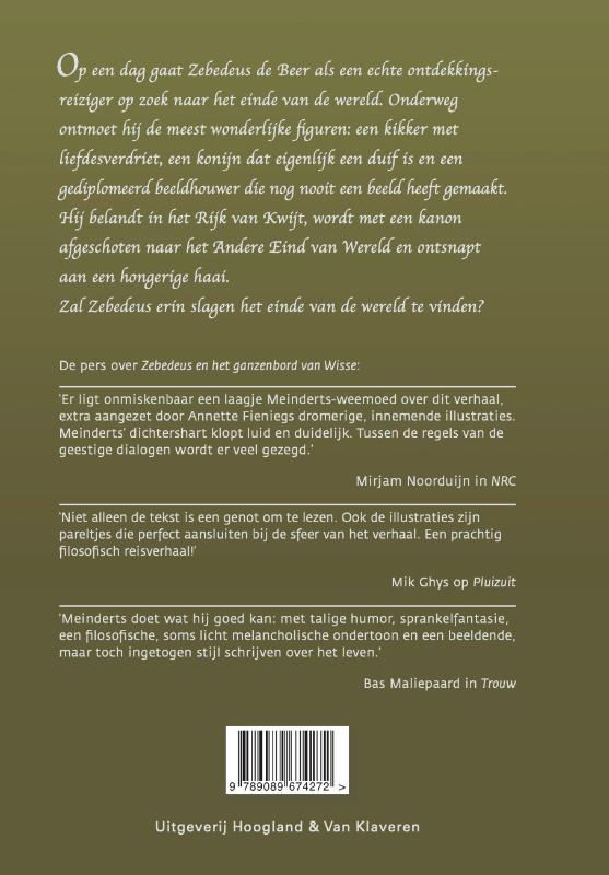Achterkant van De wonderlijke wereldreis van Zebedeus