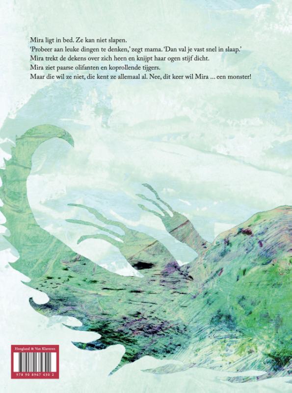Achterkant van Mira's monsters