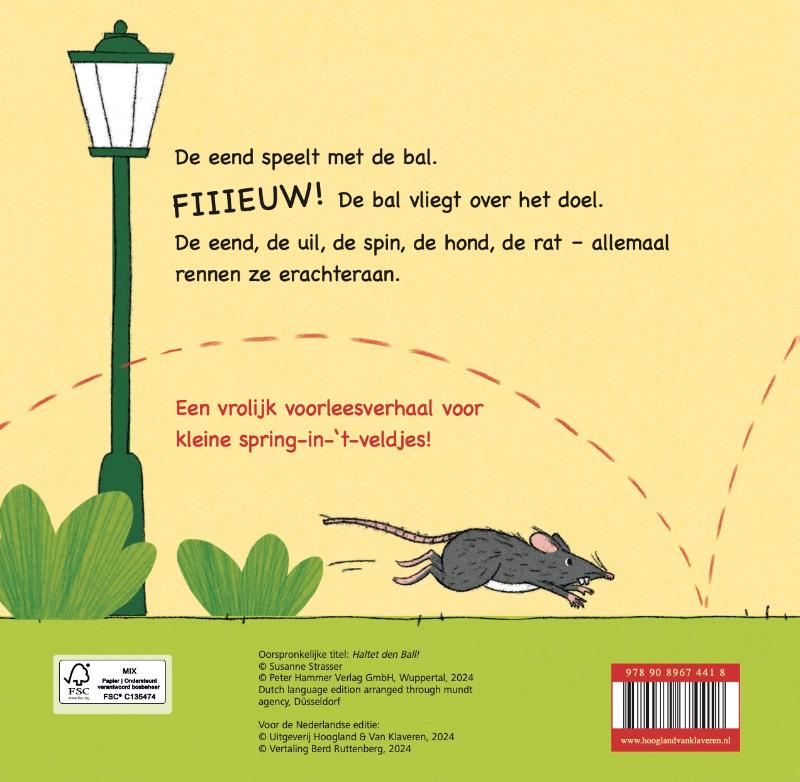 Achterkant van Pak de bal!