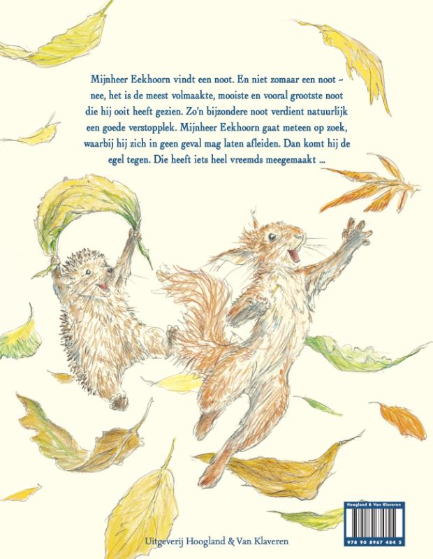 Achterkant van Mijnheer Eekhoorn en de reuzennoot