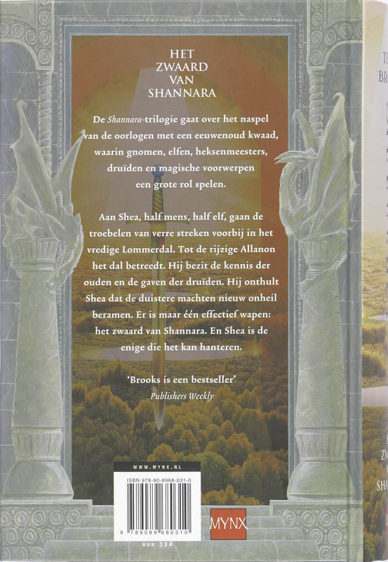 Achterkant van Het zwaard van shannara