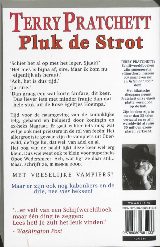 Achterkant van Pluk de strot