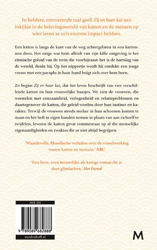 Achterkant van Zij en haar kat