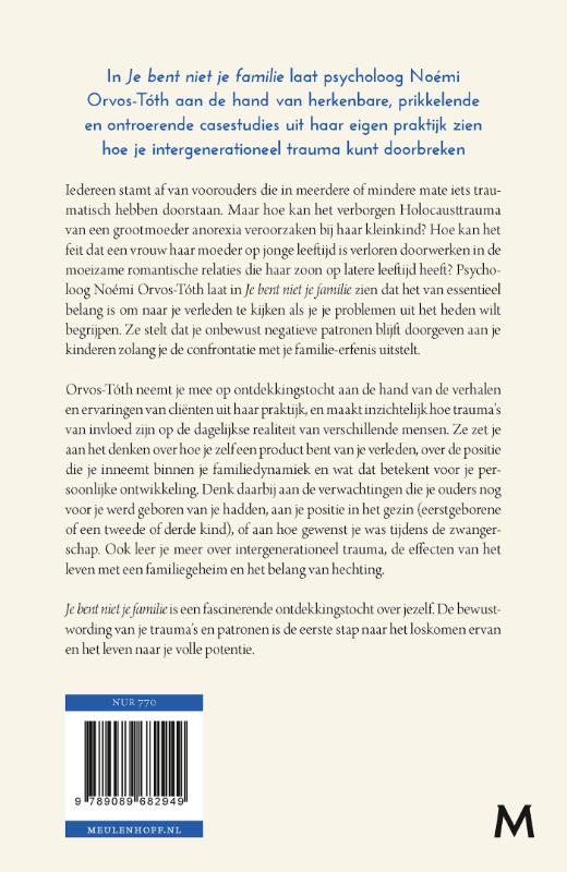 Achterkant van Je bent niet je familie