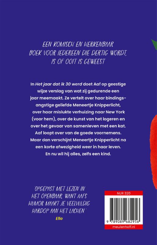 Achterkant van Het jaar dat ik 30 werd
