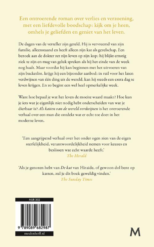 Achterkant van Als katten van de wereld verdwijnen
