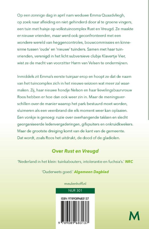 Achterkant van De slag om Rust en Vreugd