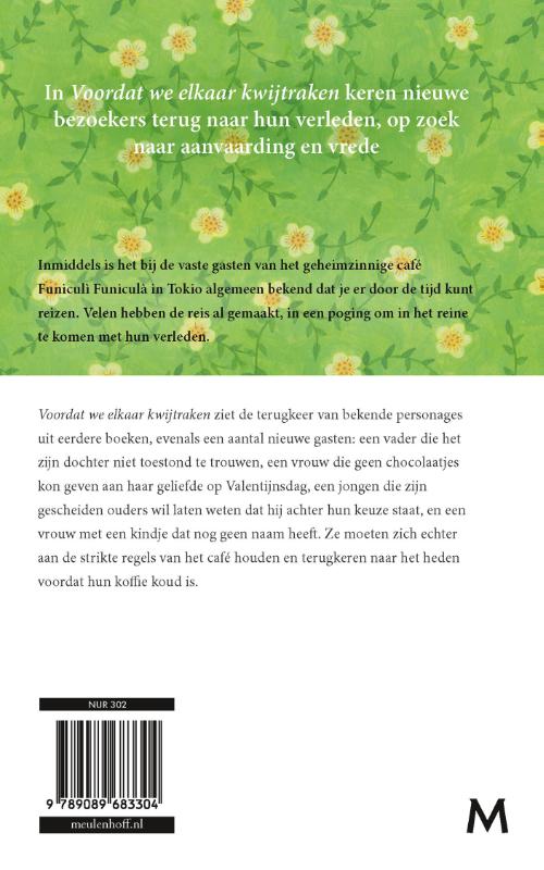 Achterkant van Voordat we elkaar kwijtraken