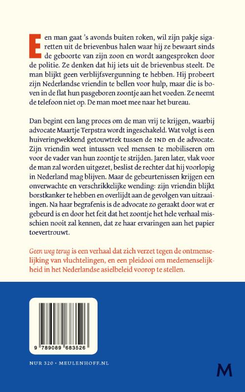 Achterkant van Geen weg terug