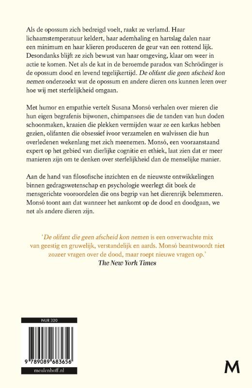 Achterkant van De olifant die geen afscheid kon nemen