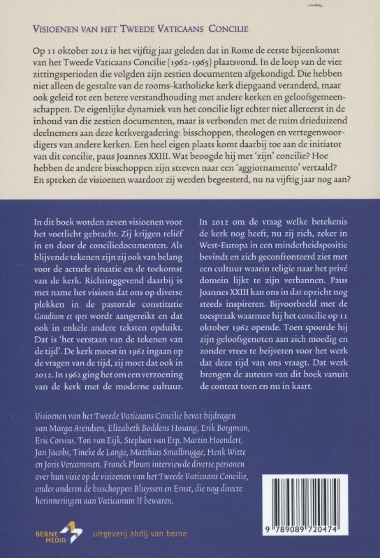Achterkant van Visioenen van het tweede Vaticaans Concilie
