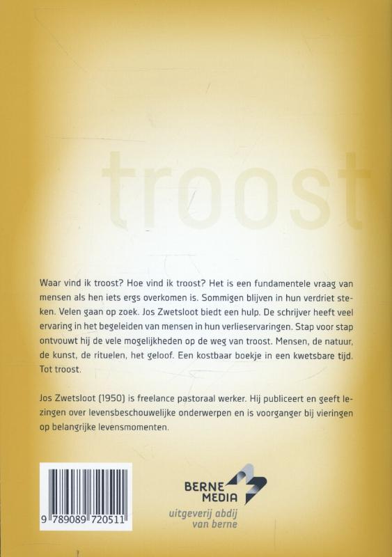 Achterkant van Vindplaatsen van troost