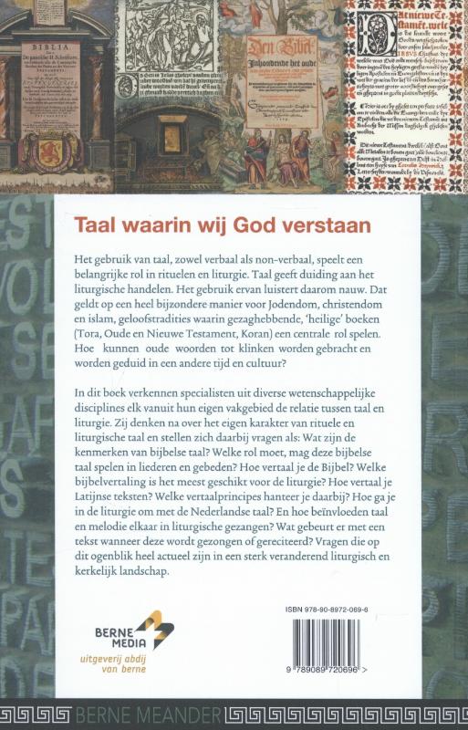Achterkant van Taal waarin wij God verstaan